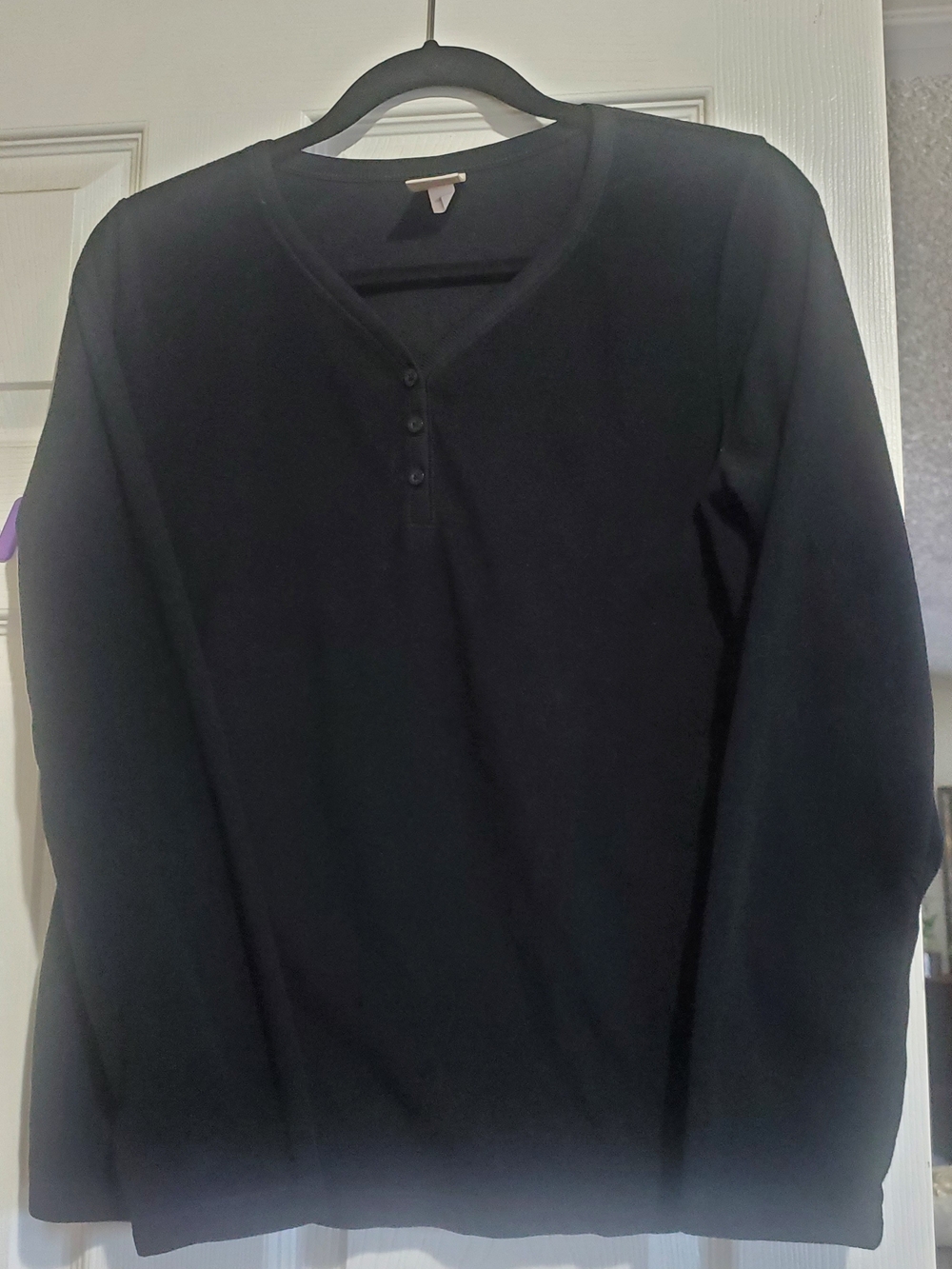 Sonoma Black Long-Sleeve Henley Shirt - Men's